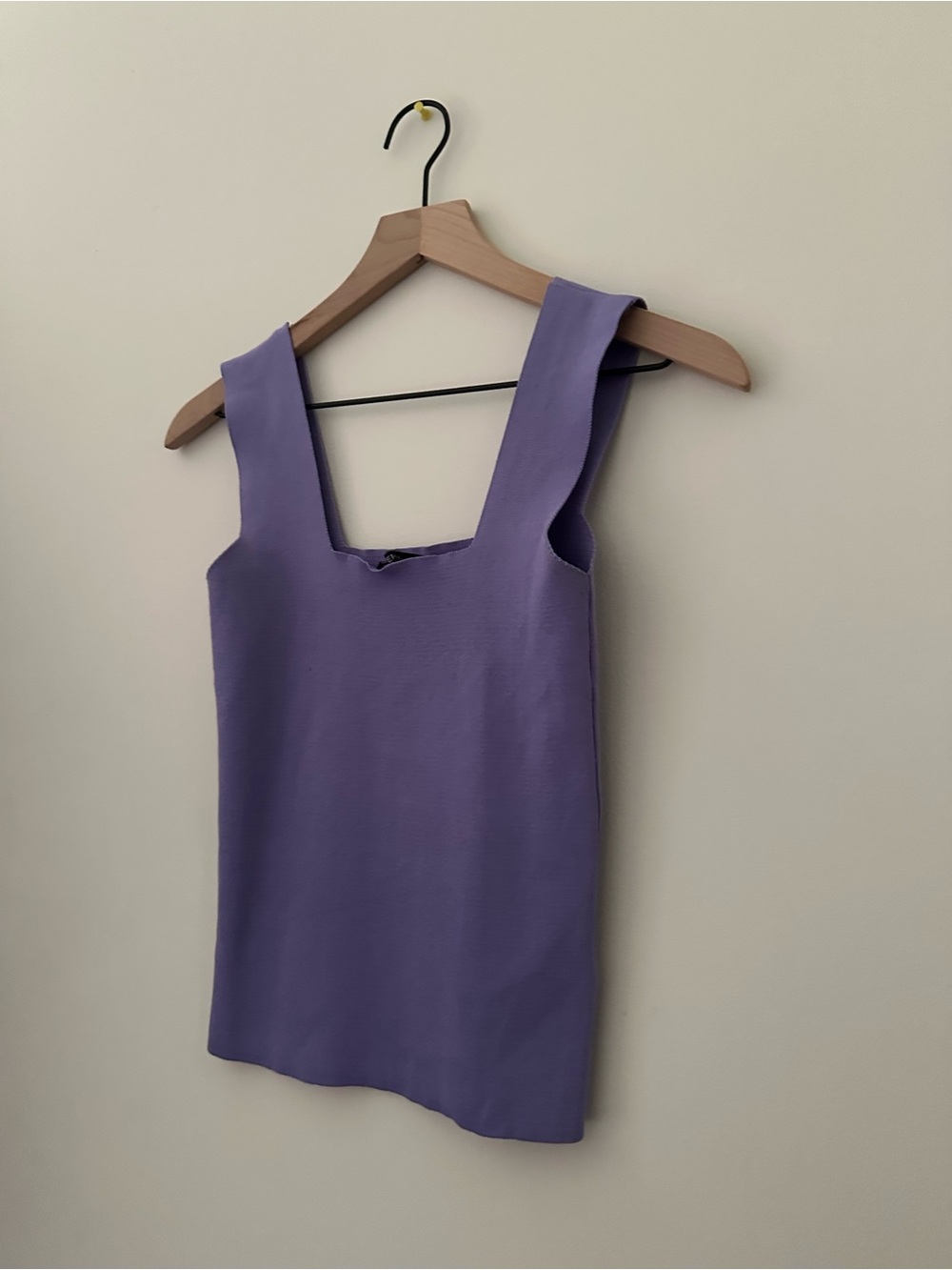 Purple Square-Neck Tank Top